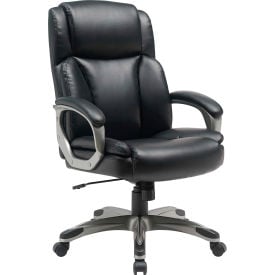 Interion® Leather Executive Chair Black