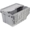 Akro-Mils® Plastic Container with Attached Lid 21-1/2""L x 15""W x 12-1/2""H Gray