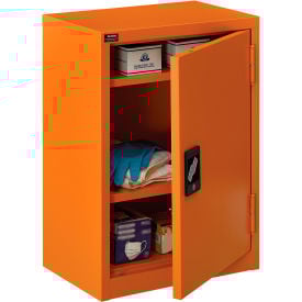 Global Industrial™ Emergency Preparedness Cabinet Wall Mount19-7/8""Wx14-1/4""Dx32-3/4""HOrange