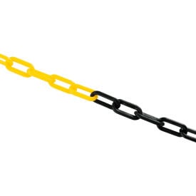 Global Industrial™ Plastic Chain Barrier 1-1/2""x50'L Yellow/Black