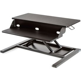 Luxor 32"" Two-Tier Pneumatic Standing Desk Converter - Black