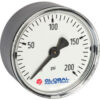 Global Industrial 2"" Pressure Gauge 100 PSI 1/8"" NPT CBM Plastic