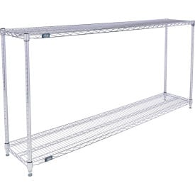 Nexel® 2 Shelf Chrome ESD Wire Shelving Unit Starter 72""W x 14""D x 34""H