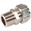 Maxline M8001 Straight Fitting 1/2"" Tubing  for 3/8"" Male NPT Thread