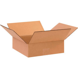 Global Industrial™ Flat Cardboard Corrugated Boxes 10""L x 10""W x 3""H Kraft