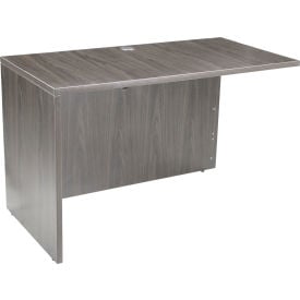 Interion® Desk Shell Reversible Return 48""W x 24""D Gray