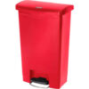 Rubbermaid® Slim Jim® 1883564 Plastic Step On Container Front Step 8 Gallon - Red