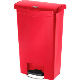 Rubbermaid® Slim Jim® 1883564 Plastic Step On Container Front Step 8 Gallon - Red