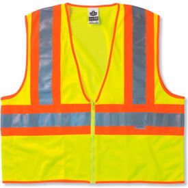 Ergodyne® GloWear® 8230Z Class 2 Two-Tone Vest Lime L/XL