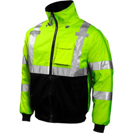 Tingley® J26002 Bomber Hooded Jacket Fluorescent Yellow/Green/Black 2XL