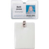 Advantus® ID Badge Holder w/Clip Vertical 3"" x 4"" Clear 50/Pack