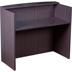 Boss Glazed Reception Desk - 48""W x 26""D x 41.5""H - Driftwood