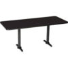 Interion® Bar Height Restaurant Table 60""L x 30""W Black