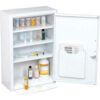 Global Industrial™ Medicine Cabinet with Pull-Out Shelf 18""W x 8""D x 27""H White