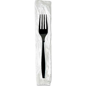 Dixie® DXEFH53C7  Individually Wrapped Forks Plastic Black 1000/Carton