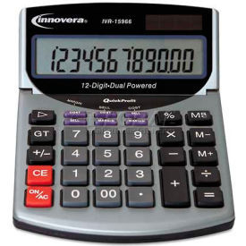 Innovera® 15968 Compact Desktop Calculator 12-Digit LCD