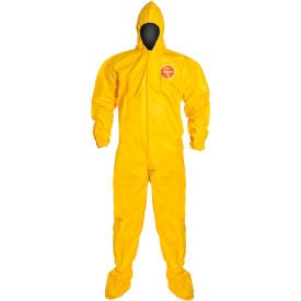 DuPont™ Tychem® 2000 Coverall Hood & Socks/Boots Bound Seam Yellow 2X 12/Qty