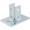Global Industrial 1-5/8"" Post Base P2942eg Electro-Galvanized