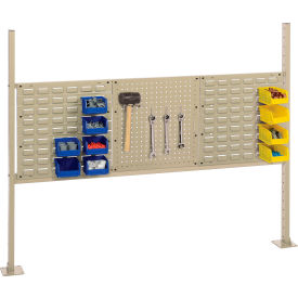 Global Industrial™ 18"" Pegboard & 18"" Louver Panel Kit 54""W Tan