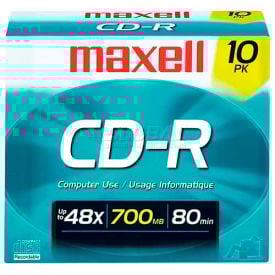 Maxell CD Recordable Media MAX648210 CD-R Media 40x Speed 700 MB Capcity