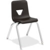 Lorell® 16"" Stacking Student Chair - Black - 4/Pack