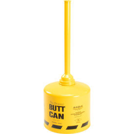 Galvanized Steel Butt Can 5 Gallon Yellow