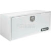 Buyers Steel Underbody Truck Box w/ Stainless Steel Rotary Paddle - White 14x16x30 - 1703203