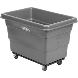 Global Industrial™ Plastic Bulk Box Truck 6 Bushel Steel Chassis Base Gray