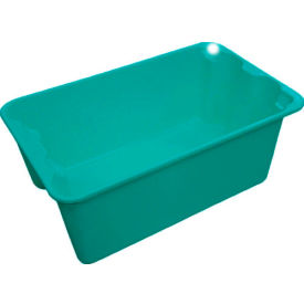 Molded Fiberglass Toteline Nest and Stack Tote 780408 - 20-1/2"" x 12-7/8"" x 8"" Pkg Qty 10 Green
