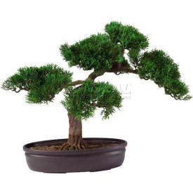 Nearly Natural 16'' Cedar Bonsai Silk Plant