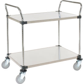Nexel® Stainless Steel Utility Cart w/2 Shelves 800 lb. Capacity 36""L x 18""W x 38""H