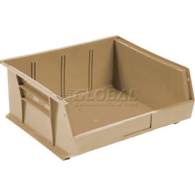 Plastic Stack & Hang Bin 16-1/2""W x 10-7/8""L x 5""H Ivory