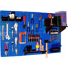 Wall Control Pegboard Standard Tool Storage Kit Blue/Black 48"" X 32"" X 9""