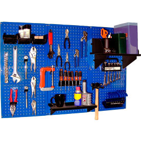 Wall Control Pegboard Standard Tool Storage Kit Blue/Black 48"" X 32"" X 9""