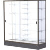 Colossus Floor Case White Back Dark Bronze Frame 60""L x 66""H x 20""D