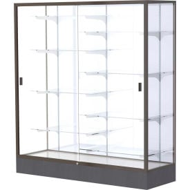 Colossus Floor Case White Back Dark Bronze Frame 60""L x 66""H x 20""D