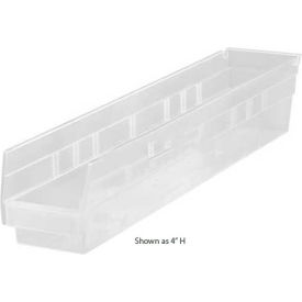 Plastic Nesting Storage Shelf Bin QSB805 4-3/8""W x 23-5/8""L x 8""H Clear