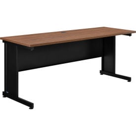 Interion® 72""W Desk - Walnut