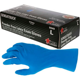 Sensatouch™ Disposable Gloves 11 mil Latex 12 Inch and Powder Free Medical Grade L