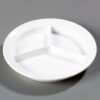 Carlisle KL20302 - Kingline™ 3-Compartment Plate 8-23/32"" x 1-1/4"" White