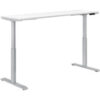 Interion® Electric Height Adjustable Desk 72""W x 30""D White W/ Gray Base