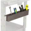 Global Industrial™ Utility Bin w/Railing Mount Kit 21""L x 2-1/2""W x 4""H Gray