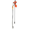 Global Industrial Air Chain Hoist 1000 lb Cap. 10' Lift Single Reeved 45 FPM Lift Speed