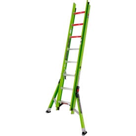 Little Giant 16' HyperLite SumoStance 375 lb. Capacity Type IAA Fiberglass Extension Ladder - 17216