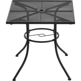 Global Industrial™ 30"" Square Outdoor Cafe Table Steel Mesh Black