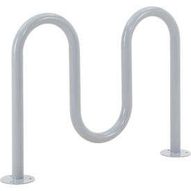 Global Industrial™ Deluxe Wave Bike Rack 5-Bike Capacity Flange Mount Gray