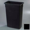 Carlisle TrimLine Rectangle Waste Container 23 Gallon Black - 34202303
