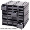 Quantum Interlocking Storage Cabinet QIC-161 - 11-3/4""Wx11-3/8""Dx11""H - 16 Ivory Drawers
