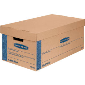Bankers Box® SmoothMove Prime Small Moving Boxes 24""L x 12""W x 10""H Kraft/Blue 8/Pack