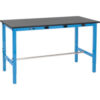 Global Industrial™ 72 x 36 Adjustable Height Workbench - Power Apron Phenolic Safety Edge Blue